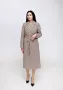 Жіноче пальто демісезонне з вовни з відкладеним коміром і поясом з 44 по 54 розмір (7)