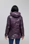 Стьобана куртка демісезонна, виконана з плащової лакової тканини з капюшоном з 44 по 54 розмір (4)