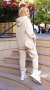 Жіночий спортивний костюм на флісі, худі кенгуру з кнопками та штани високої посадки з 48 по 58 розмір (10)