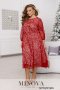 Новорічна жіноча сукня міді з витонченим дизайном, довгими рукавами і поясом в комплекті з 46 по 68 розмір (11)
