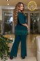 Стильний жіночий брючний костюм, туніка з виточками і бахромою та широкі штани з гумкою з 50 по 60 розмір (2)