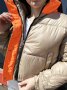 Двокольорова коротка курточка на синтепоні з коміром-стійка та кишенями по боках з 42 по 50 розмір (8)
