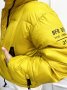 Молодіжна жовта курточка з коміром-стійкою, з принтом та кишенями на рукавах з 42 по 50 розмір (3)