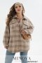 Жіночий кашеміровий кардиган-сорочка з принтом в клітку і накладними кишенями  с 46 по 68 розмір (15)
