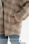 Жіночий кашеміровий кардиган-сорочка з принтом в клітку і накладними кишенями  с 46 по 68 розмір (18)
