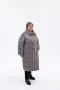 Батальне двобортне жіноче пальто зимове комбіноване з 54 по 76 розмір (4)