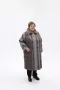 Батальне двобортне жіноче пальто зимове комбіноване з 54 по 76 розмір (7)