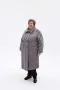 Батальне двобортне жіноче пальто зимове комбіноване з 54 по 76 розмір (3)