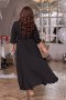 Вечірня чорна сукня з мереживом на запах з поясом в комплекті з 48 по 70 розмір (4)