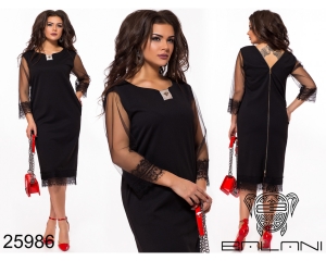 Маленькое черное платье больших размеров с 48 по 60 размер - 8013802 - SvitStyle