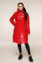 Удлиненная зимняя куртка из лаковой плащевки с контрастной подкладкой с 44 по 56 размер (1)