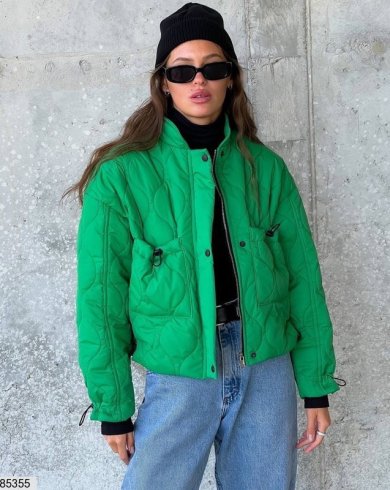 Короткая молодежная деми курточка с удобными карманами с 42 по 48 размер - SvitStyle