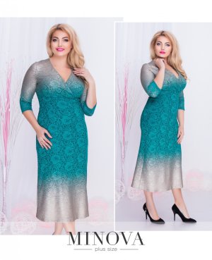 Гипюровое платье с градинтом с 52 по 56 размер - 8388918 - SvitStyle