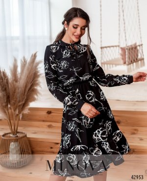 Романтичное миди платье с цветочным принтом с 42 по 48 размер - 8389372 - SvitStyle