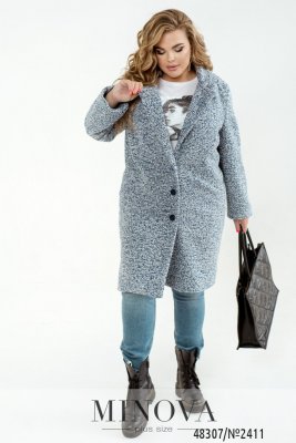 Стильне пальто демісезонне з підкладкою кишенями з 46 по 68 розмір - 8480170 - SvitStyle