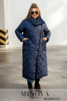 Стьобана зимова курточка з накладними кишенями з 48 по 70 розмір - 8516486 - SvitStyle