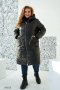 Зимове стьобане пальто з капюшоном на блискавці з 48 по 58 розмір (1)