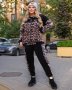 Жіночий спортивний костюм леопардовий, кофта з кишенями і капюшоном та штани на резинці з 48 по 58 розмір (1)
