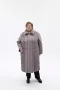 Батальне двобортне жіноче пальто зимове комбіноване з 54 по 76 розмір (1)