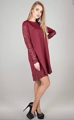 Жіноча сукня бордовий (Ерін) - 8627409 - SvitStyle