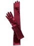 Блестящие атласные перчатки бордового цвета (2)