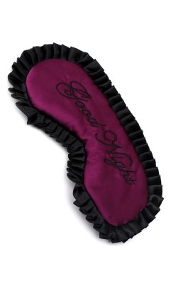 Фиолетовая маска для сна с вышивкой и оборкой А-1010 - 4966262 - SvitStyle