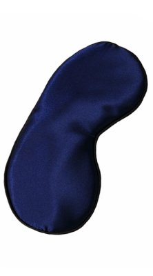 Темно синяя шелковая маска для сна с регулятором А-1013 - SvitStyle