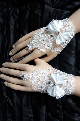 Весільні рукавички з вишивкою і бантами А-1025 - 5355088 - SvitStyle