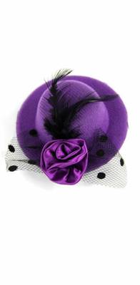 Мини шляпка фиолетовая - SvitStyle