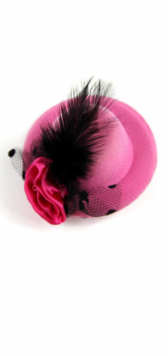 Мини шляпка розовая - SvitStyle