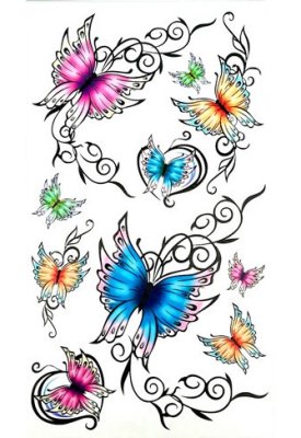 Временные татуировки с бабочками ТБ-148 - 5659036 - SvitStyle