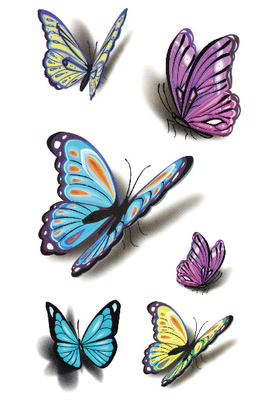 Временная татуировка Бабочки 3D - 5659044 - SvitStyle