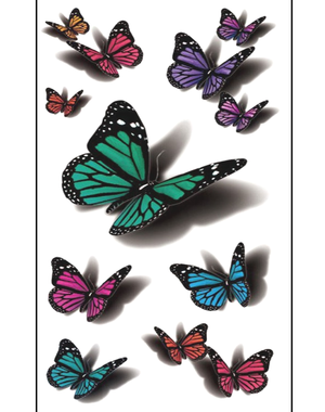 Временная татуировка «Бабочки с тенью» 3D - 5659053 - SvitStyle