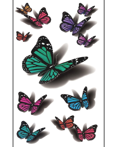 Временная татуировка Бабочки с тенью 3D - SvitStyle