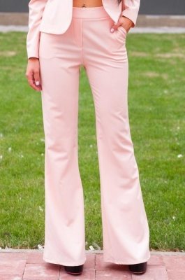 Расклешенные брюки персикового цвета - 5660973 - SvitStyle