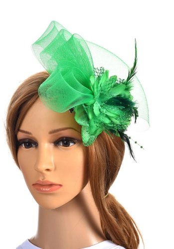 Жіноча дизайнерська капелюшок зелена А-1099 - SvitStyle