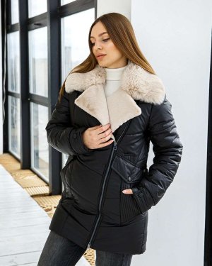 Зимова жіноча куртка чорного кольору. K258 - 8601402 - SvitStyle