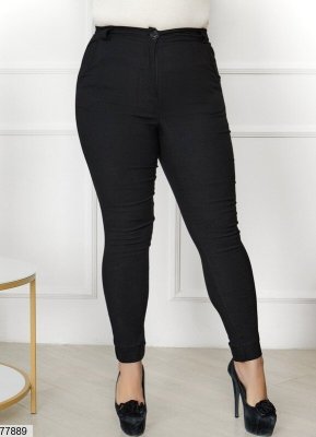 Стрейчевые женские брюки с карманами с 42 по 54 размер - SvitStyle