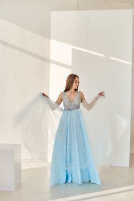 Блакитна сукня 09 - 8220703 - SvitStyle
