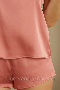 Персиковая пижама шелковая майка шорты Kimberly (4)