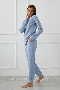 Женский домашний комплект брюки кофта Valery голубой (7)