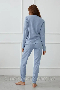 Женский домашний комплект брюки кофта Valery голубой (3)