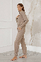 Домашний женский комплект брюки кофта с длинным рукавом Jodie Бежевый (2)
