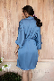 Халат женский кимоно шелковый с поясом Jeans Голубой (6)