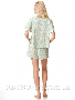 Пижама женская Key LNS-989 салатовый шорты блуза (4)
