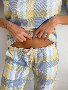 Піжамні штани жіночі COSY клітина жовто/сірий (4)