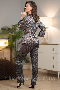Домашний костюм женский из натурального шелка брюки майка жакет Gina 3816 Mia-Amore (8)
