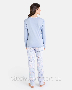 Пижама женская хлопковая с брюками футболка длинный рукав Massana Испания P731247 (3)