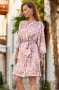 Женский атласный халат с поясом на запах розовый Rosemary 8693 Mia-Amore 2XL/3XL (2)