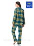 Теплая пижама женская фланелевая со штанами хлопок Key LNS 407 Польша (5)